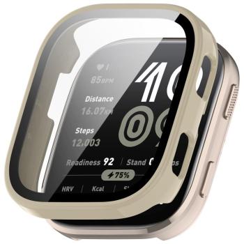 PC FULL COVER Plastový kryt so sklom pre Amazfit Bip 6 IVORY WHITE