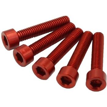 M-Style skrutky CNC 7075 M6 30 mm 5 ks červené (4505-MS-045587)