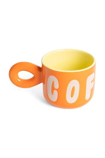 Hrnček Helio Ferretti Orange Coffee oranžová farba