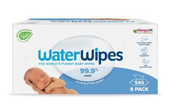 WATERWIPES 100 % BIO odbúrateľné obrúsky 9 x 60 ks