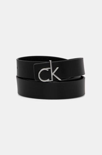 Kožený opasok Calvin Klein dámsky, čierna farba, K60K613074