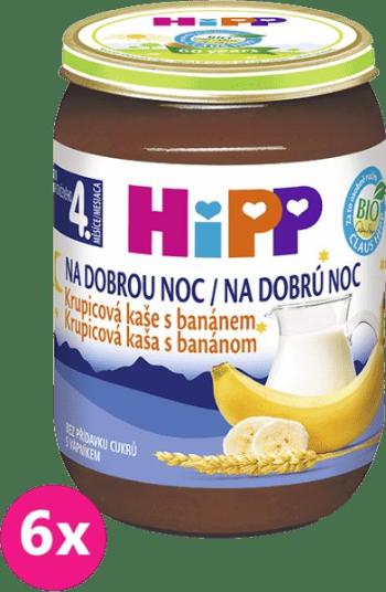 6x HiPP BIO Na dobrou noc krupicová s banánem (190 g) - mléčná kaše