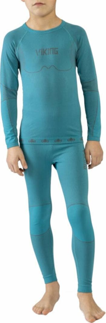 Viking Riko Kids Set Base Layer Blue 140 Termoprádlo