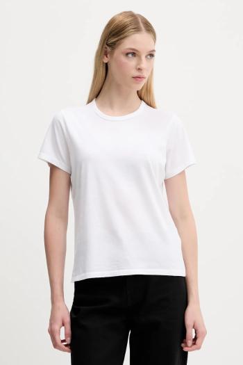Bavlnené tričko Abercrombie & Fitch dámske, biela farba, KI139-5231