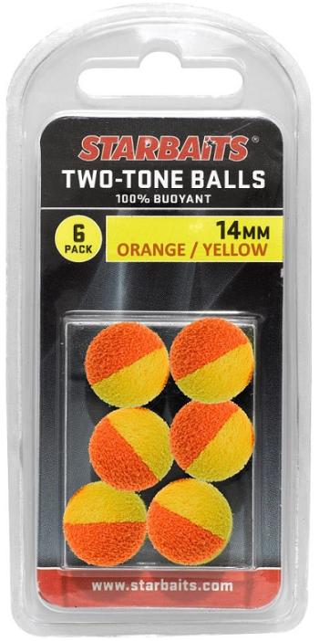 Starbaits plávajúce guličky two tones balls 6 ks - 14 mm oranžová žltá