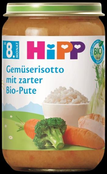 HIPP BIO Príkrm Zeleninové rizoto s morčacím mäsom, od 8. mesiaca 220 g