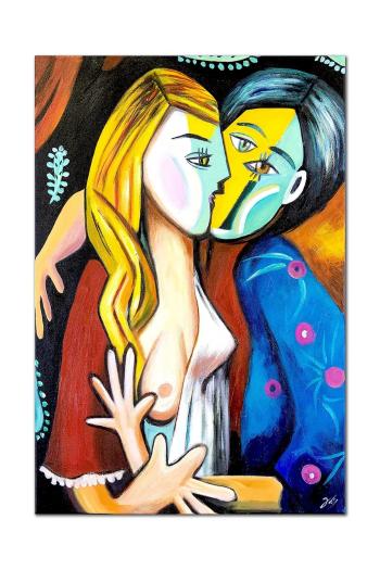 Reprodukcia maľovaná olejom home & lifestyle Pocałunek, Pablo Picasso viac farieb