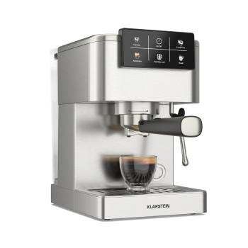 Klarstein SteelPresso Touch kávovar s portafiltrom, Dotykový displej, 20 bar, Nehrdzavejúca oceľ