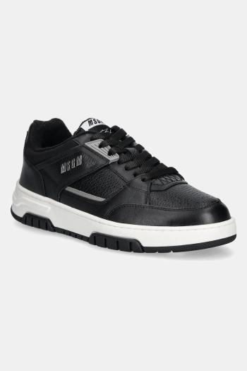 Kožené tenisky MSGM čierna farba, 3840MS604