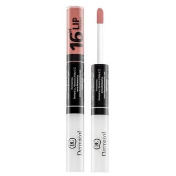 Dermacol 16H Lip Colour dlhotrvajúca dvojfázová farba a lesk na pery No. 14 7,1 ml