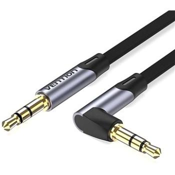 Vention 3.5mm to 3.5mm Jack 90° Flat Aux Cable 1m Gray Aluminum Alloy Type (BANHF)