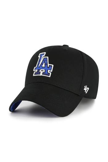 Bavlnená šiltovka 47 brand MLB LA Dodgers čierna farba, s nášivkou, B-FIJMP12CTP-BK