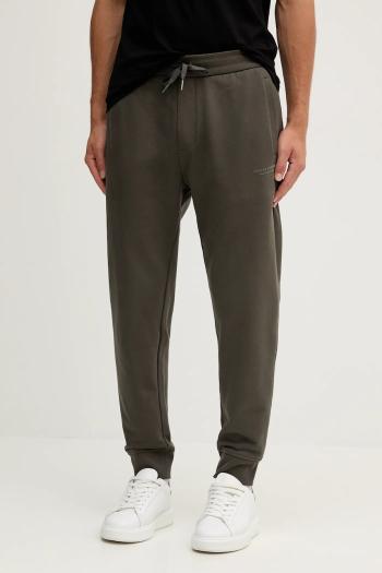 Bavlnené tepláky Armani Exchange zelená farba, jednofarebné, XM001299 AF20934