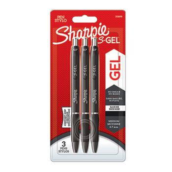 Sharpie 2136598, gélové pero S-Gel, čierne, 3ks, 0.7mm