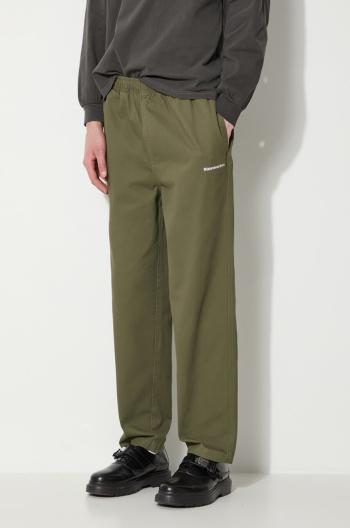 Nohavice thisisneverthat Easy Pant pánske, zelená farba, strih chinos, TN240WPACP01