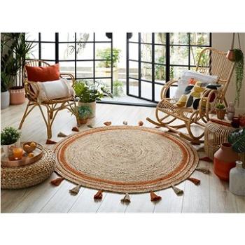 Kusový Lunara Jute Circle Orange 150×150 cm, kruh (296400-127291)