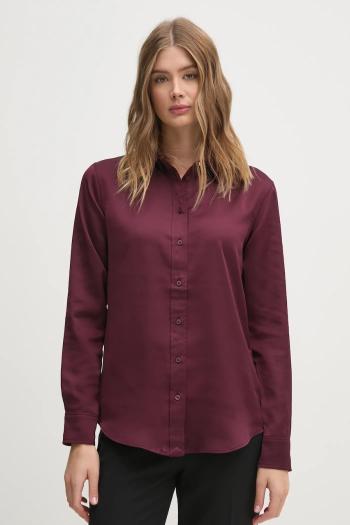 Košeľa Lauren Ralph Lauren bordová farba, regular, s klasickým golierom, 200918715