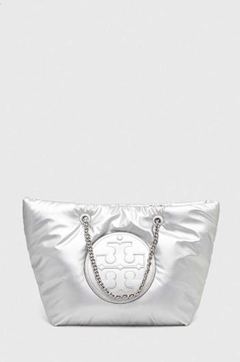 Kabelka Tory Burch Ella Metallic Puffy Chain strieborná farba, 152451.040