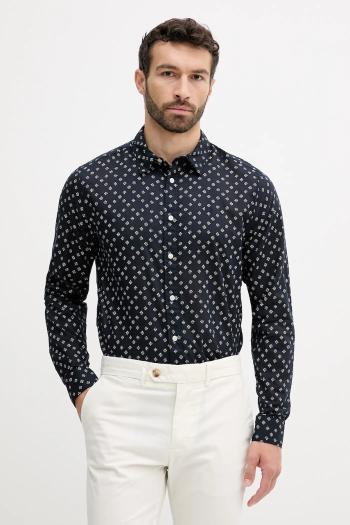 Bavlnená košeľa Pepe Jeans tmavomodrá farba, regular, s klasickým golierom, PM309093