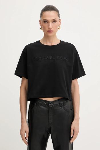 Bavlnené tričko MICHAEL Michael Kors dámske, čierna farba, MT551VJ2ZU