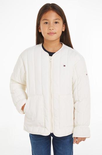 Detská bunda Tommy Hilfiger béžová farba, KG0KG08051