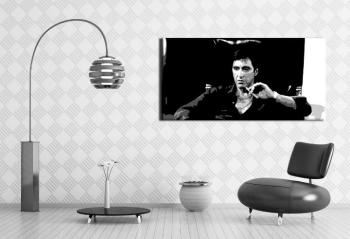Ručne maľovaný POP Art obraz Scarface 140x70 cm