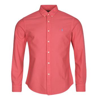 Polo Ralph Lauren  CHEMISE AJUSTEE SLIM FIT EN OXFORD LEGER  Košele s dlhým rukávom Červená