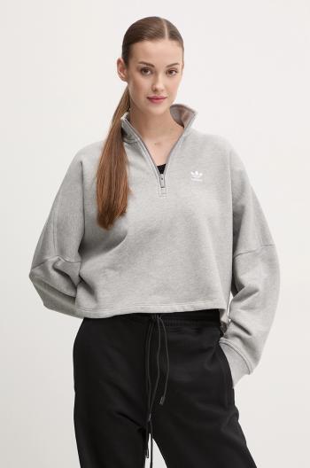Mikina adidas Originals Essential dámska, šedá farba, jednofarebná, IY9681