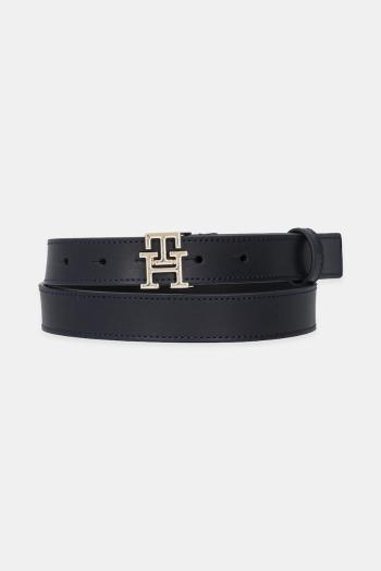 Kožený opasok Tommy Hilfiger tmavomodrá farba, AW0AW17496
