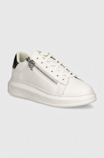 Kožené tenisky Karl Lagerfeld KAPRI MENS biela farba, KL52564