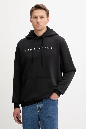 Mikina Tommy Jeans béžová farba, s kapucňou, s potlačou, DM0DM20746