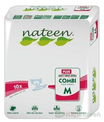 Nateen COMBI PLUS M plienky inkontinenčné, obvod bokov 95-125cm, savosť 2450ml, 10ks