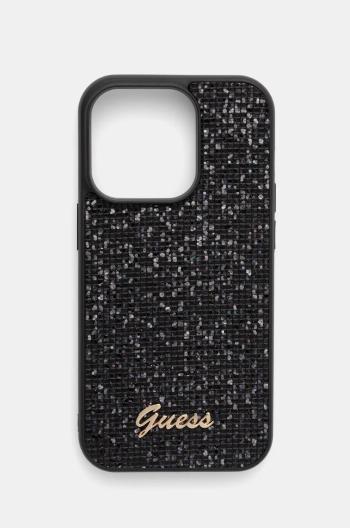 Puzdro na mobil Guess iPhone 14 Pro 6.1 čierna farba, GUHCP14LPMSDGSK