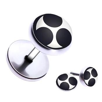 Piercing do ucha z ocele so špirálovým motívom
