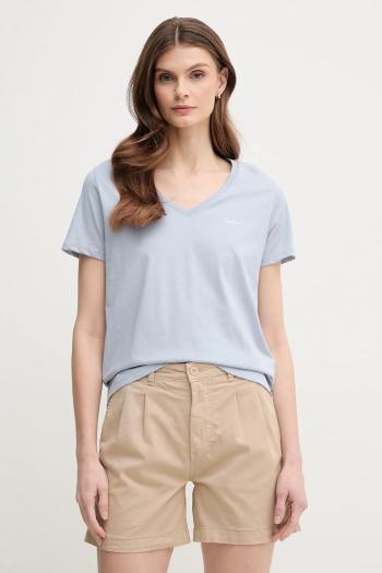 Bavlnené tričko Pepe Jeans MACY V-NECK dámske, PL506051