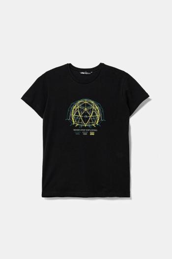 Detské bavlnené tričko The North Face GRAPHIC RELAXED S/S TEE čierna farba, s potlačou, NF0A8AXGJK31