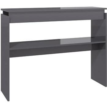 SHUMEE sivý vysoký lesk 102 × 30 × 80 cm drevotrieska (808331)