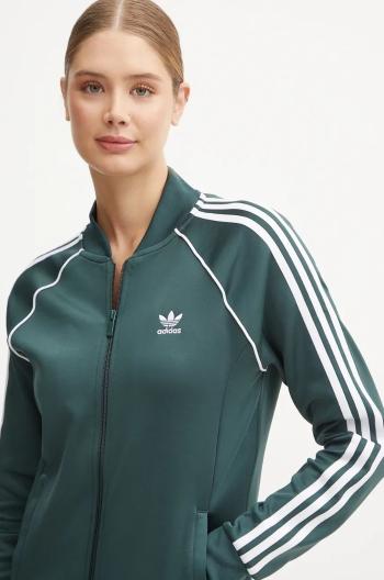 Mikina adidas Originals dámska, zelená farba, vzorovaná, IY2168