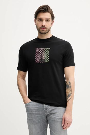 Tričko Karl Lagerfeld pánske, čierna farba, s potlačou, 552235.755404