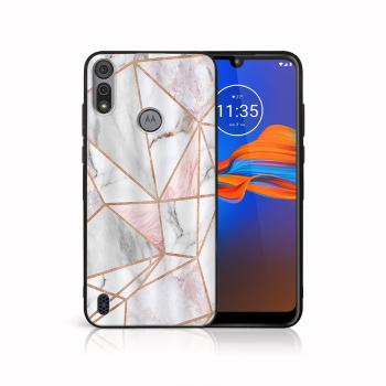 MY ART Silikónový kryt Motorola Moto E6s PINK MARBLE (143)