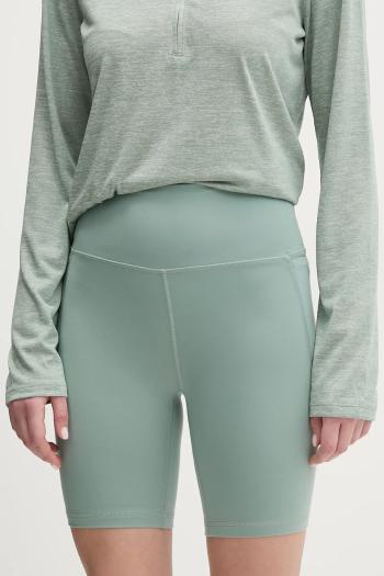 Tréningové šortky Under Armour Meridian zelená farba, jednofarebné, vysoký pás, 1382521
