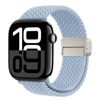 DUX BRAIDED Nylonový remienok pre Apple Watch 10 42mm svetlomodrý