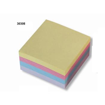 Bloček samolepiaci 76x76mm 4 pastel farby 4x100 listov Concorde
