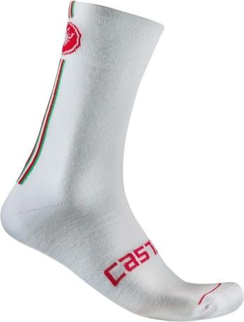 Castelli Racing Stripe 18 White L/XL Cyklo ponožky