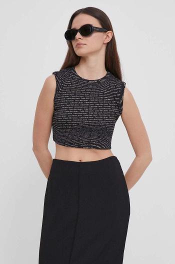 Top Calvin Klein Jeans dámsky, čierna farba, J20J223163