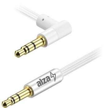 AlzaPower 90Core Audio 3.5mm Jack (M) to 3.5mm Jack 90° (M) 0,5 m biely (APW-CBA3JM905W)