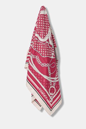 Šatka Guess PHOEBE ružová farba, vzorovaná, AW5340 POL03