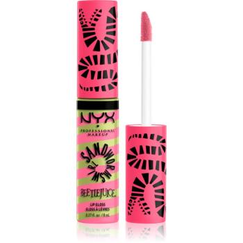 NYX Professional Makeup Beetlejuice Sandworm Swirl žiarivý lesk na pery odtieň 01 Pink 8 ml