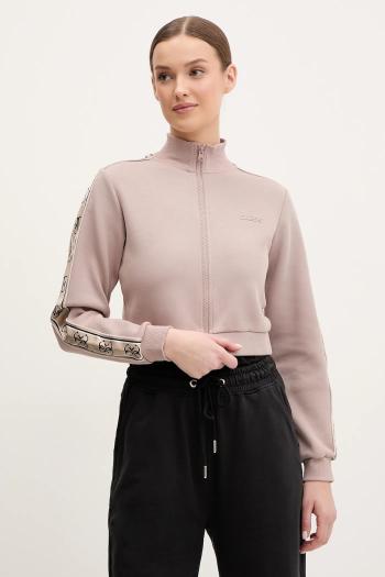 Mikina Guess BRITNEY dámska, béžová farba, s nášivkou, V3RQ12 KB3P2