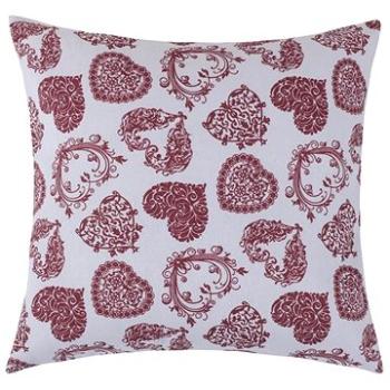 BELLATEX DITA vankúšik 45 × 45 cm 55/407 – čipkové srdce (9552)